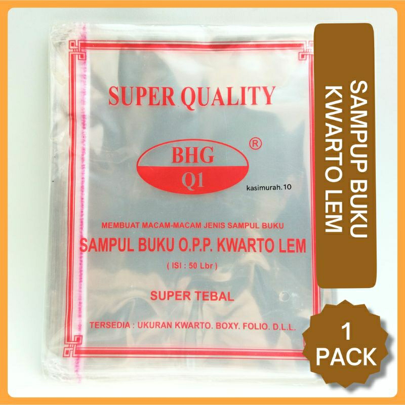 

Sampul Buku O.P.P Kwarto Lem 50 Lembar / Sampul Buku Boxy 50 Lembar / Sampul Buku Lem