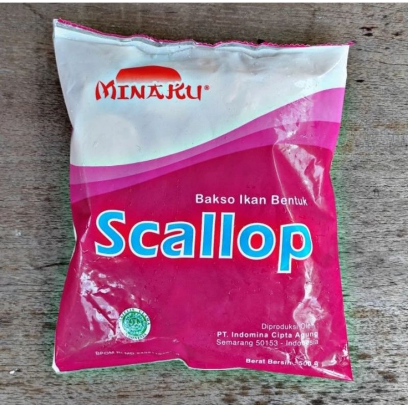 

Minaku Scallop 500gr Bakso Ikan Bentuk Scallop