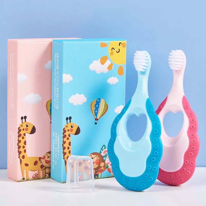 Haoniu Jerapah 1pcs Sikat Gigi Anak Bayi Cotton Toothbrush Import