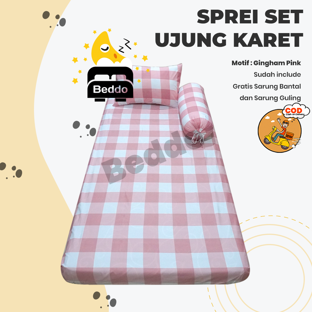 Sprei Aesthetic Doble Bed 120x200 - Sprei No.3 - Sudut Karet