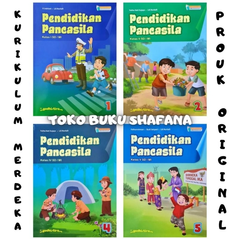 Buku Pendidikan Pancasila Kelas 1 2 4 5 SD/MI Yudhistira Kurikulum Merdeka Original