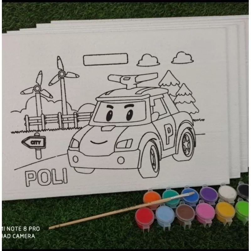 

sterofoam lukis 33x50 isi 6 gambar+ cat 12 warna+kuas