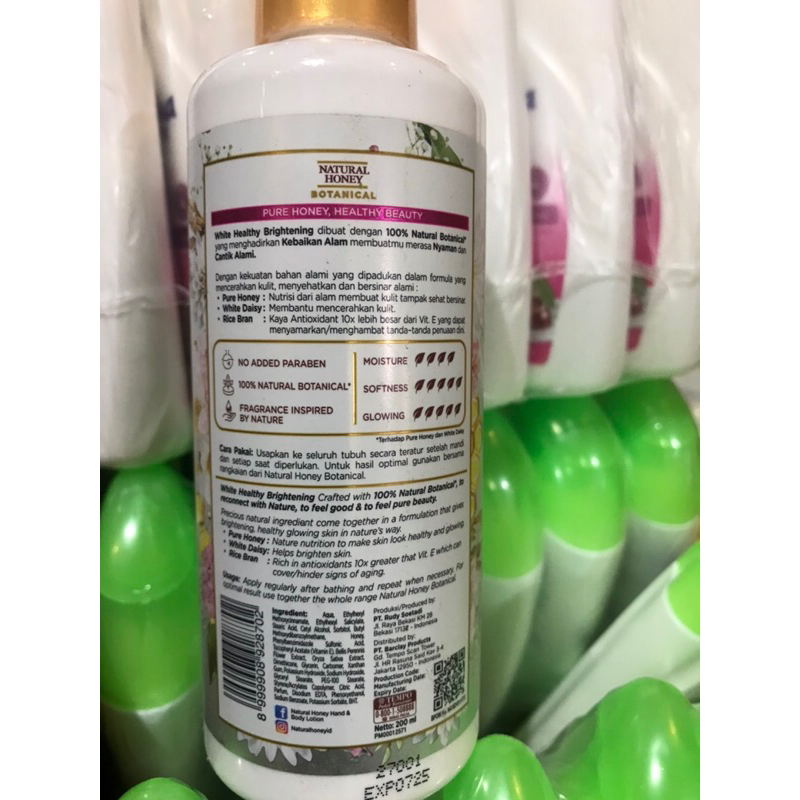 [HBL] Natural Honey Botanical Hand &amp; Body Lotion 200 ml