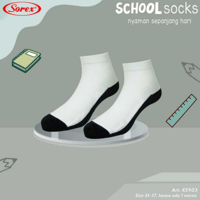 Kaos Kaki Sekolah Sorex K5901-5905 Kaos Kaki Sekolah Untuk TK-SMA