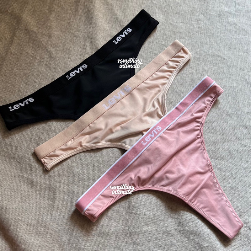 BODYGUARD LEV Tencel Seamless Basic Logo Thong Briefs Gstring Celana Dalam Mini CD G Panty Panties U