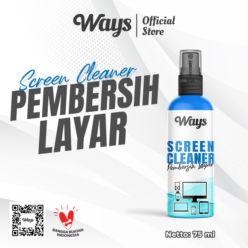 WAYS Screen Cleaner Pembersih Layar Elektronik Handphone Hp Laptop Kacamata Lensa Kamera - 75ml