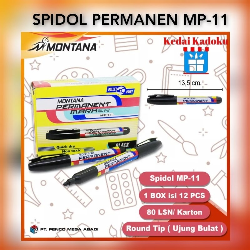 

Spidol Permanen Montana MP-11 Warna Hitam Kedaikadoku