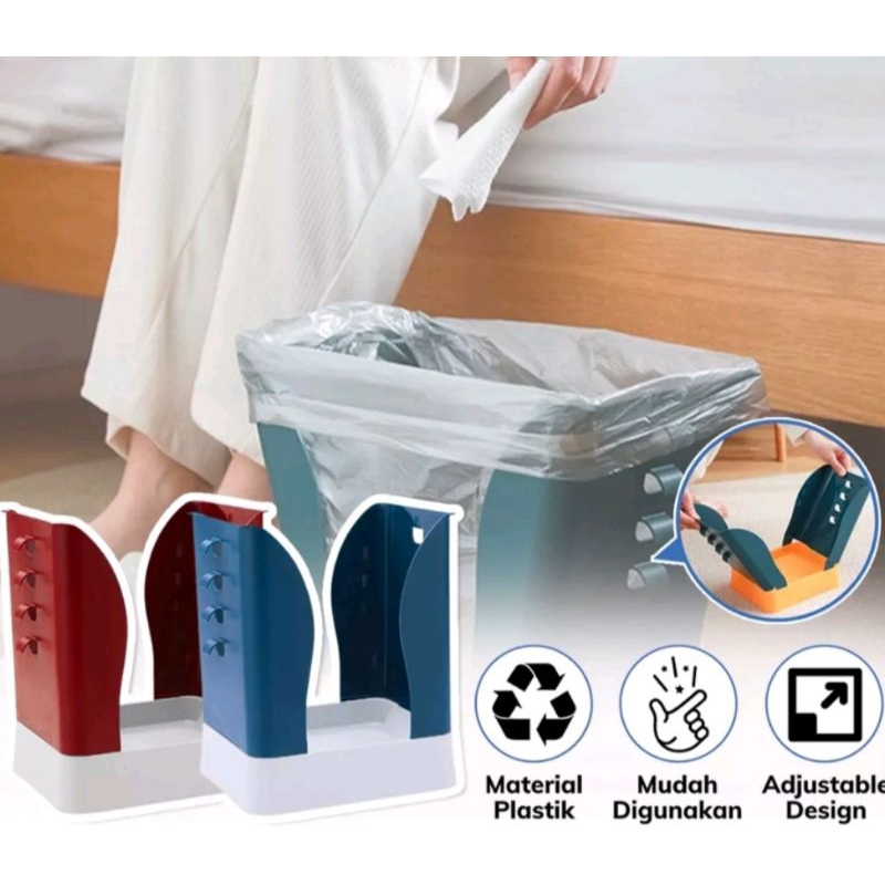 Tempat sampah lipat multifungsi