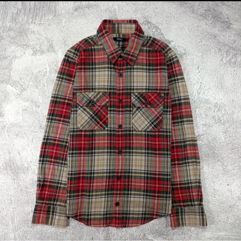 Spao Flannel Shirt Double Pocket