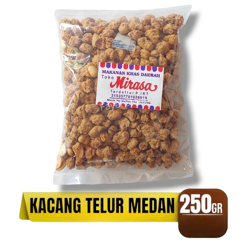 

Kacang Telur Medan Rasa Gurih Mirasa Madiun 250grm