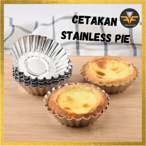 Cetakan Pie Bunga Mini Stainless Steel Cetakan Cupcake Muffin Sus Pie Susu Buah Loyang Kue Mini Cheese Tart Wadah Loyang Egg Tart Serbaguna TERMURAH TERLARIS