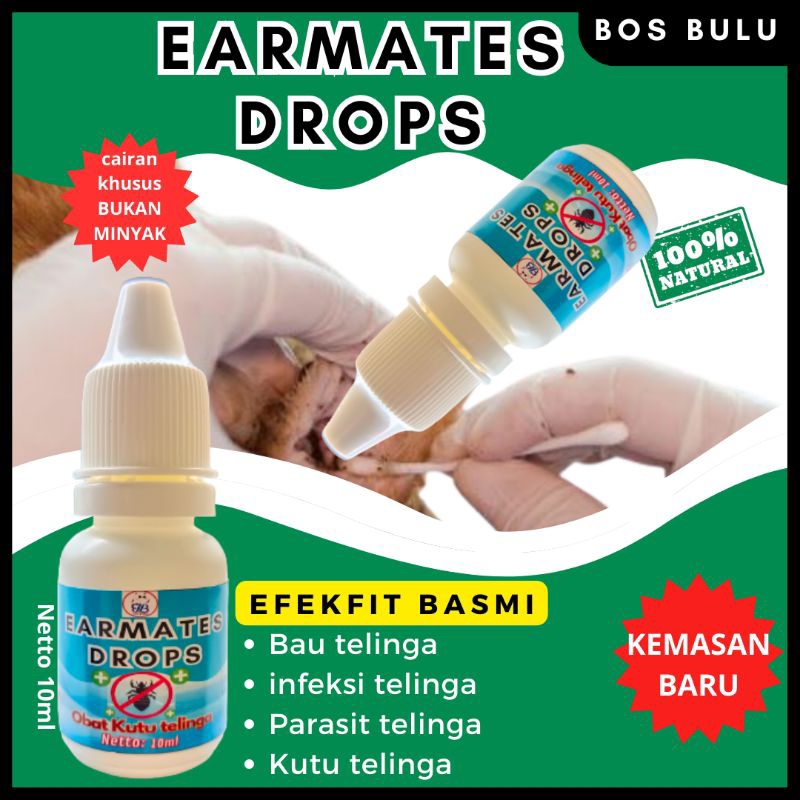 earmates drops obat tetes kutu telinga kucing 10ml