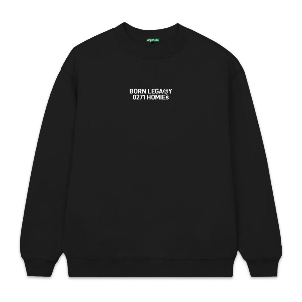 Crewneck Arghinspire Katun Hitam - Legacy