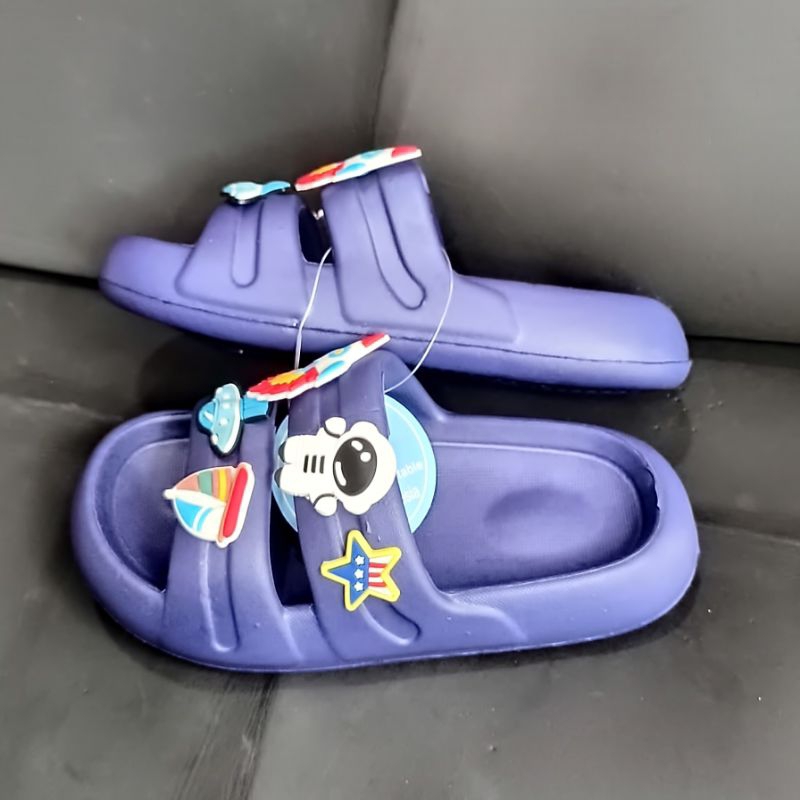 New oricon Sandal anak laki-laki terbaru Sandal anak motif astronot kekinian