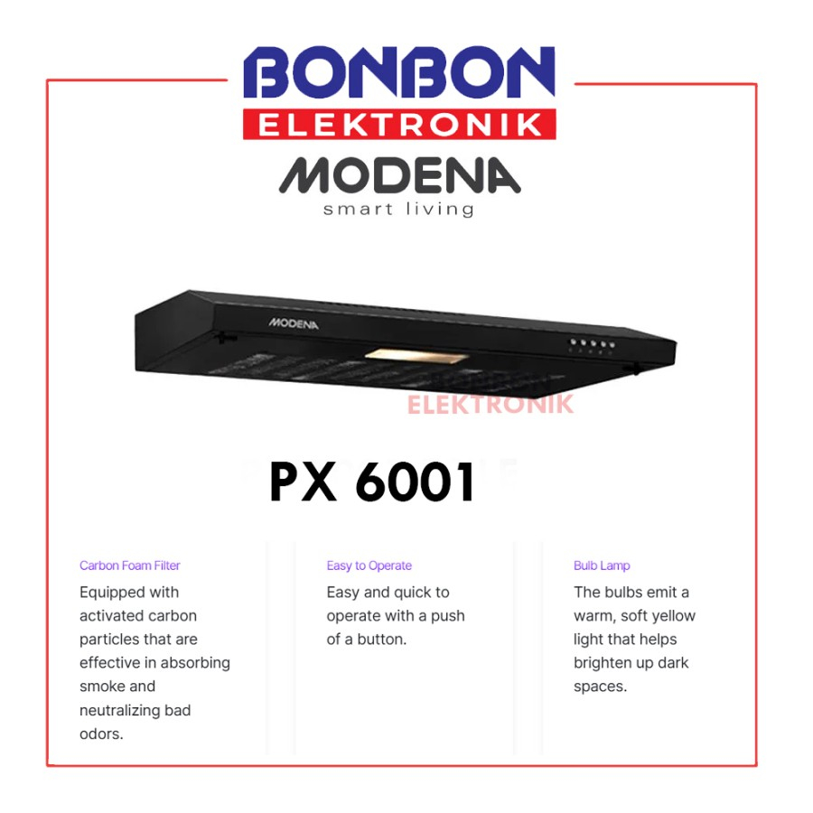 Modena Cooker Hood Esile PX 6001 Slim Hood 60cm / PX6001