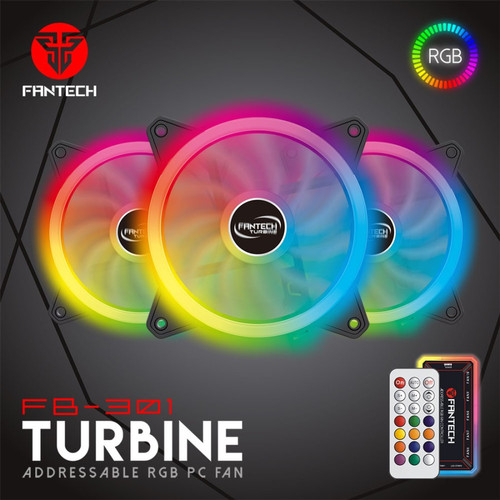 Fan Fantech Turbine FB301 - 3X 120mm FAN ARGB with Remote - 12cm RGB