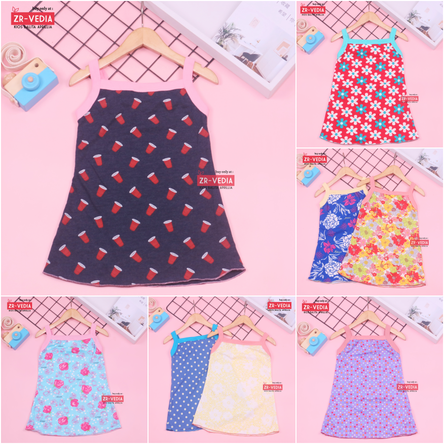 Daster Yukensi size Bayi -  5 Tahun / Dress Anak Perempuan Atasan Bahan Kaos Baju Harian Anak Murah