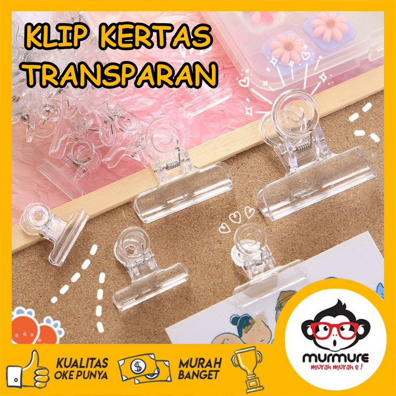 

MURMURE I KLIP KERTAS TRANSPARAN/ JEPITAN KERTAS TRANSPARAN PAPER CLIP PLASTIK BENING KLIP PENJEPIT KERTAS FOTO DAN FILE UKURAN KECIL