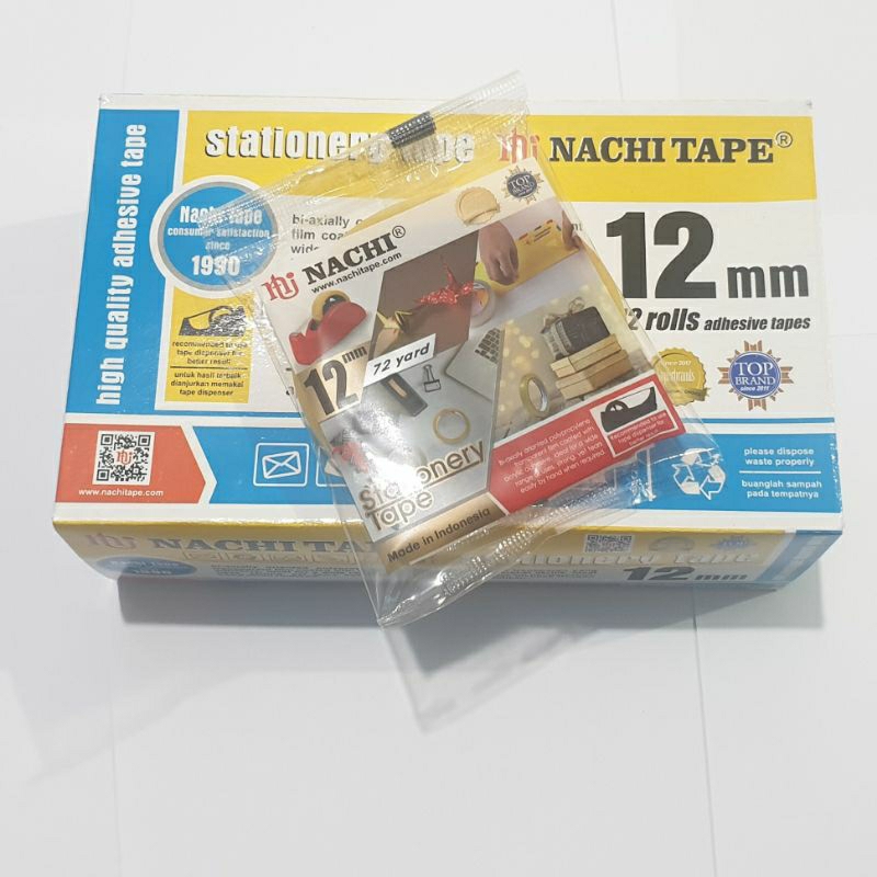 Isolasi Nachi Tape 1/2 inchi x 72 Yard / Selotip