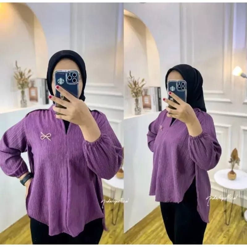 livie blouse - atasan wanita -  livia blouse lady crush - kemeja livia -  outer premium