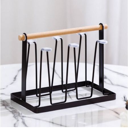 UG Rak Gelas Minimalis Tempat Cangkir Rak Dapur Organizer Cup Holder 6 Slot