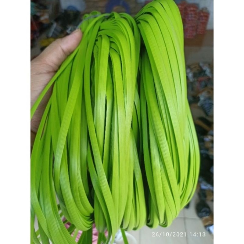 Rotan Sintetis Lassio 50 Meter Pipih Warna Hijau Muda