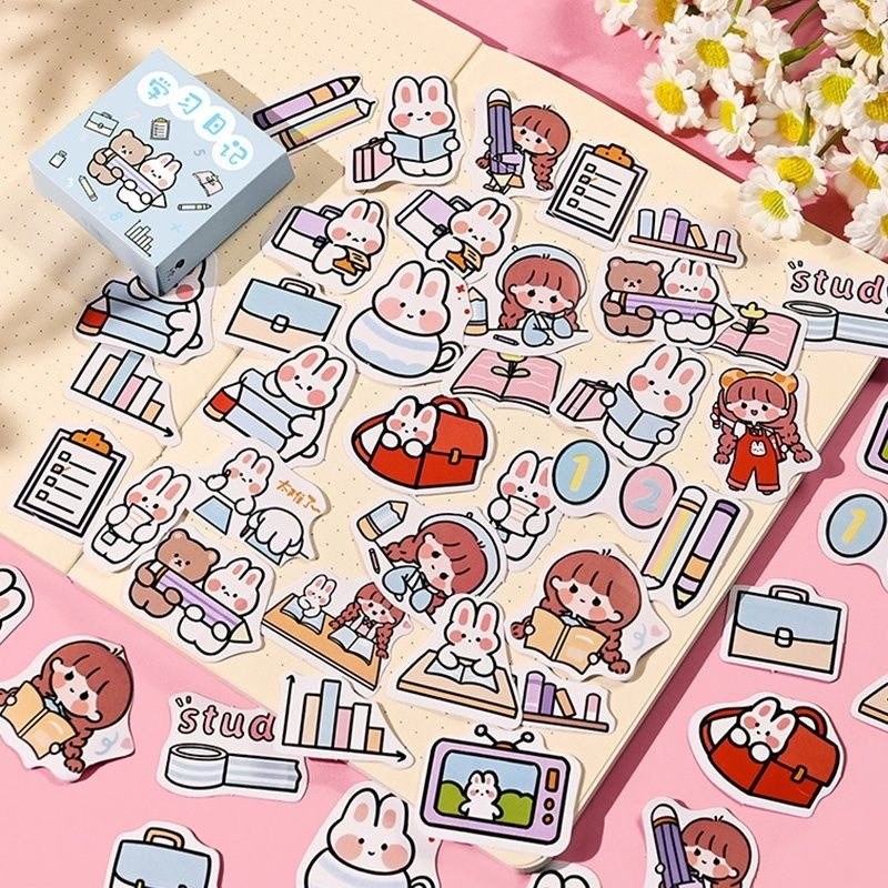

300pcs set Stiker Aneka Desain Kartun Untuk Dekorasi Diaryscrapbook DIY