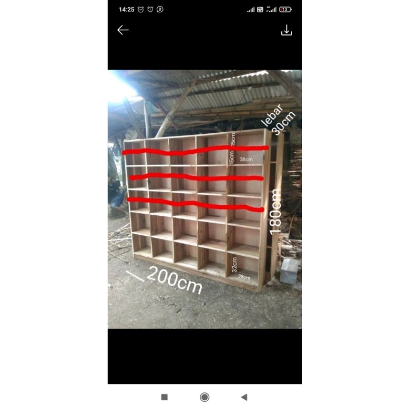 custom rak kayu