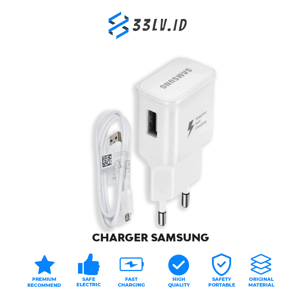 【33LV.ID】Charger original 100% fast charging 2a galaxy note 4 note 5 s6 s7 edge