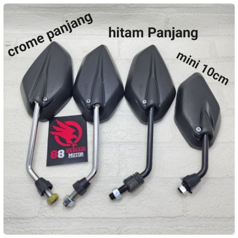 Spion Standar Bawaan Yamaha Jupiter Gagang Hitam - Spion Yamaha Jupiter Gagang Hitam Universal Yamaha Jupiter Mio Nmax Aerox Lexi Vixion Vega Dan Motor Lainnya