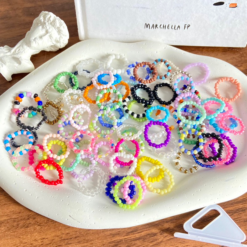 part 2 (Beli 6 Gratis 1) | Cincin manik polos | Cincin mutiara polos | Beads polos