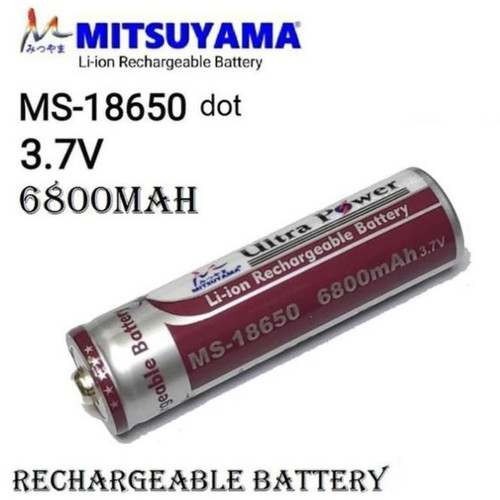 Batu Baterai Charge Mitsuyama 18650 - 6800 mAh - Baterry SWAT - Powerbank