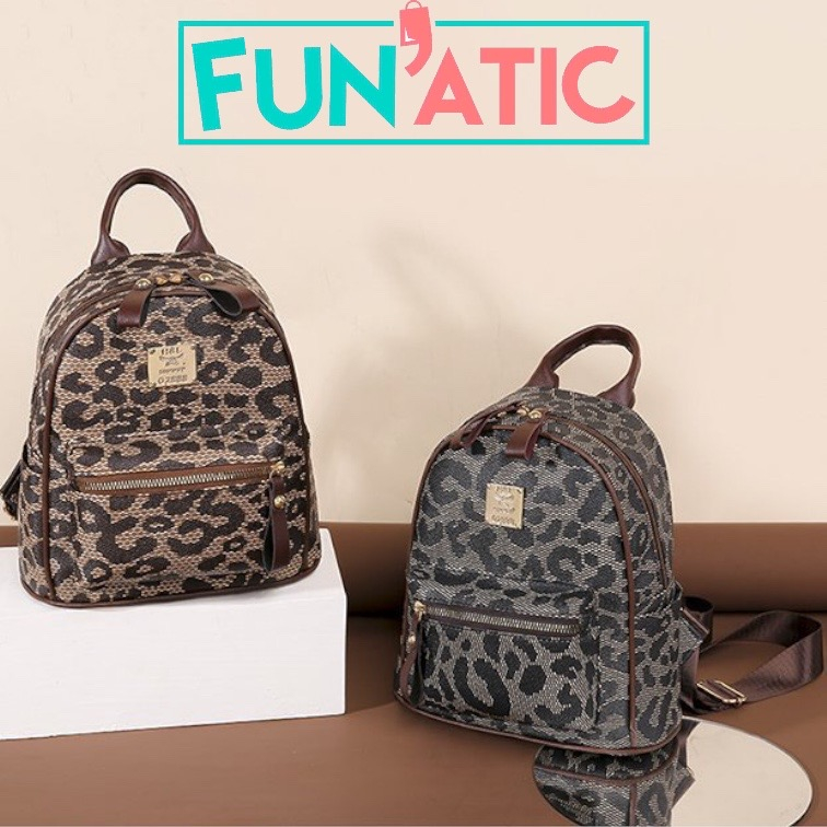 Funatic Tas Ransel Leopard wanita Import Tas Gendong Fashion Korea Fa1125