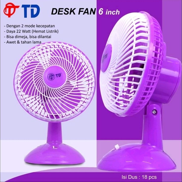 TD/Kavolux Kipas Angin Meja 6&quot; / Desk Fan 6 Inch