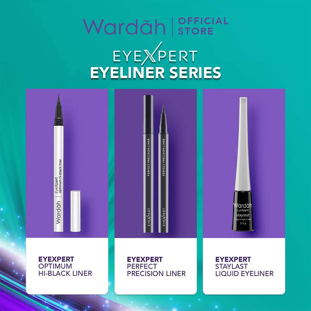 Wardah EyeXpert Optimum Hi-Black Liner - Eyeliner Spidol Waterproof Dengan Warna Intense - Eyeliner Tahan Lama dengan Satin Finish - Cepat Kering - Mudah Diaplikasikan Image 7