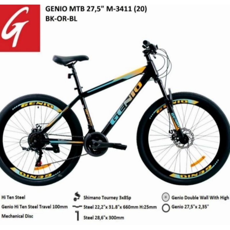 sepeda Gunung mtb 27,5 genio m 3411