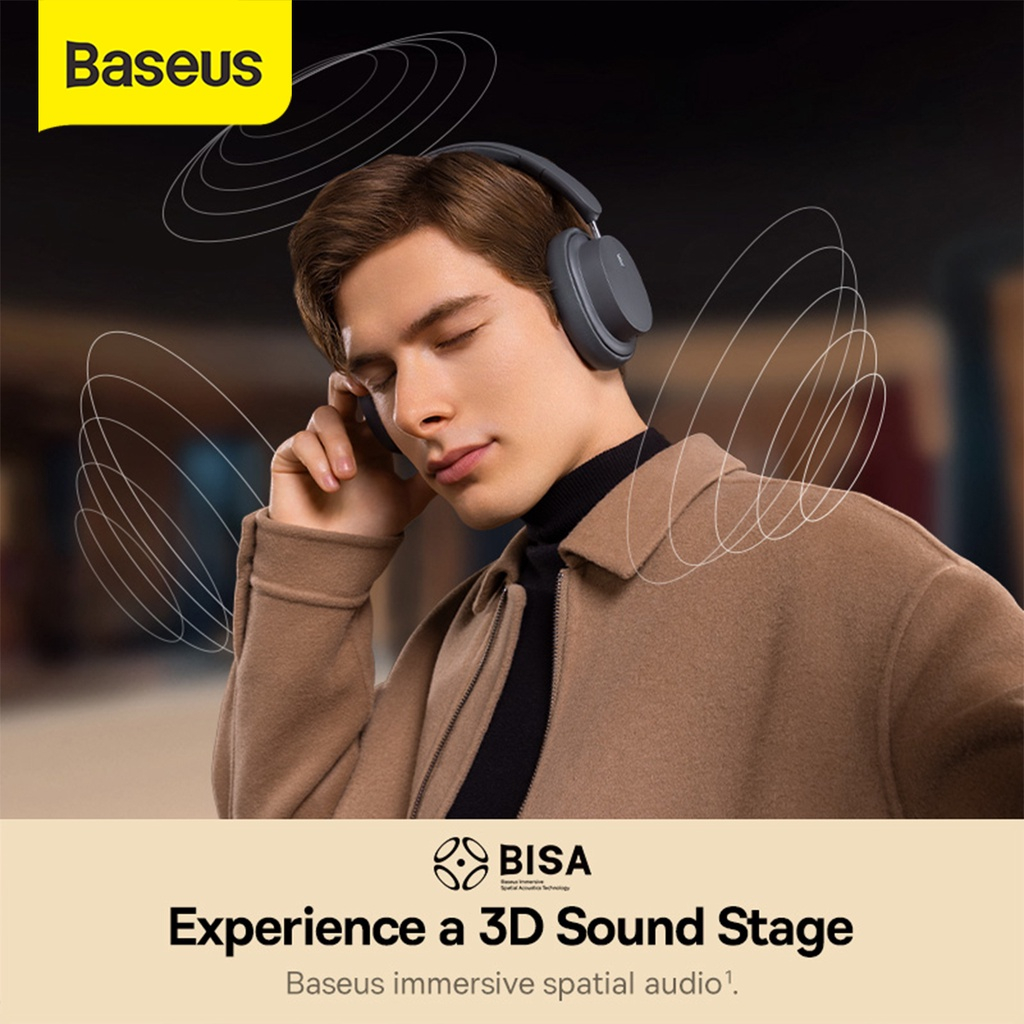 Baseus Bowie D05 Foldable Wireless Headphone ENC Bluetooth 5.3 Wired Headset noise cancelling