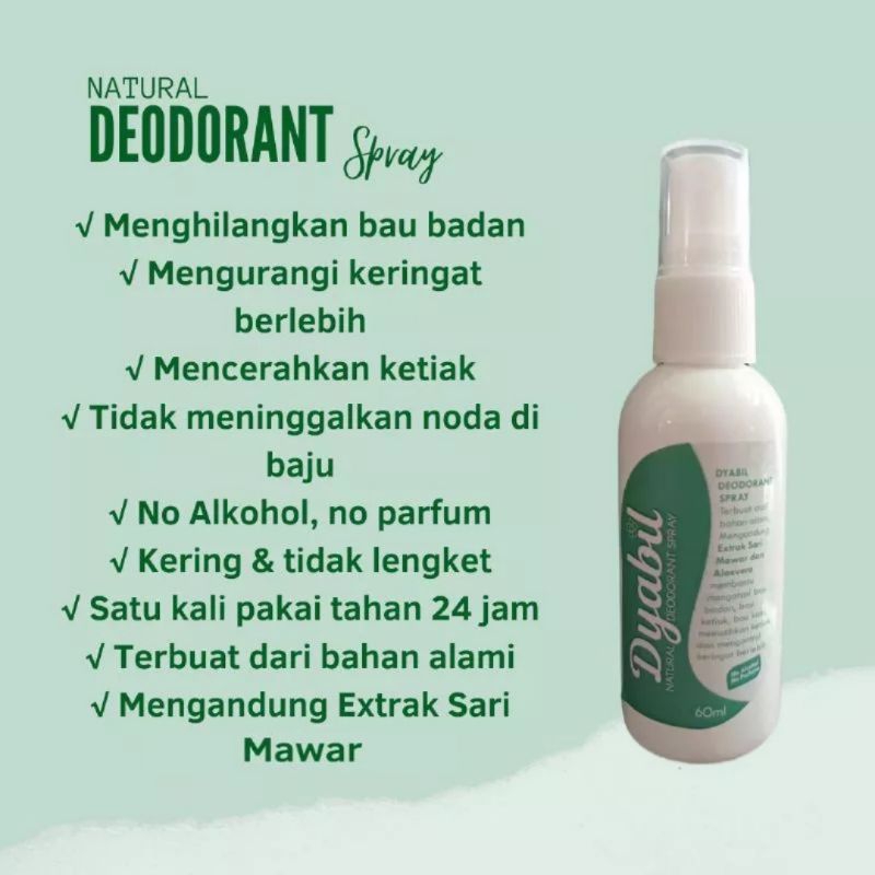 Deodorant Spray Herbal Ampuh atasi Bau Badan Keringat Berlebih