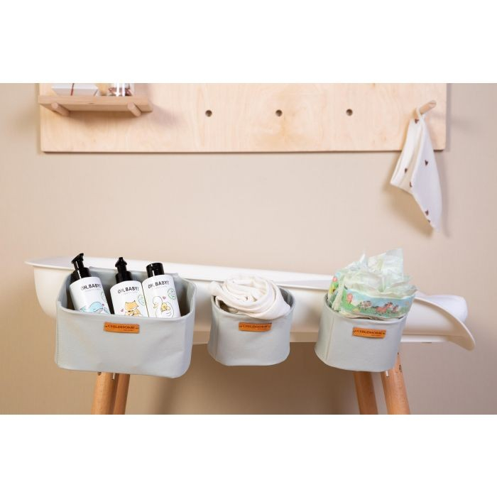 CHILDHOME Hanging Baskets Set Of 3 + Hooks