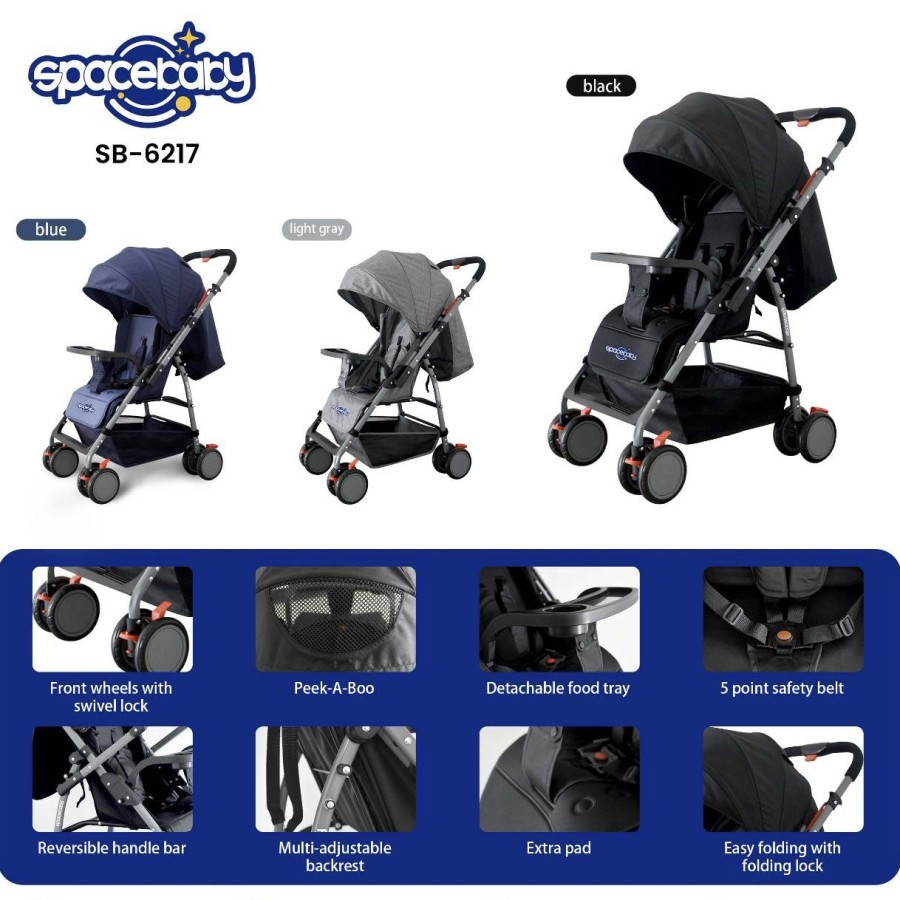 Baby Stroller SB 6202 Spacebaby SB6212 Bisa Hadap Ibu Reversible Kereta Bayi Space Baby sb214, sb6055 terbaru