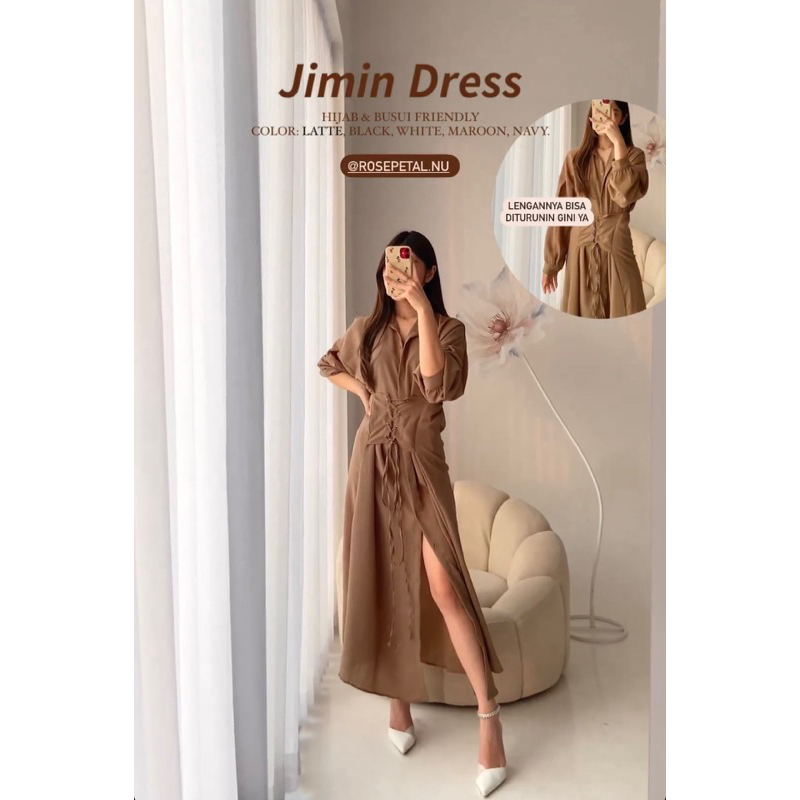 Jimin long dress / dress obi belt / korean long dress import