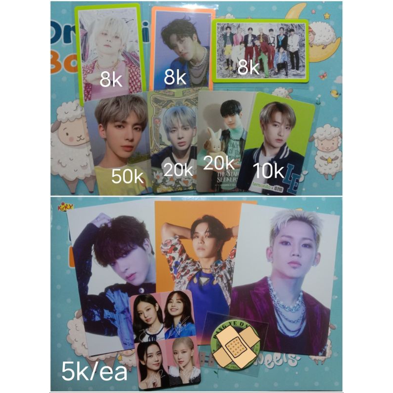 PC photocard konsep Treasure, PC album TXT Taehyun dan OS Soobin, PC NCT lemonilo renjun, postcard a