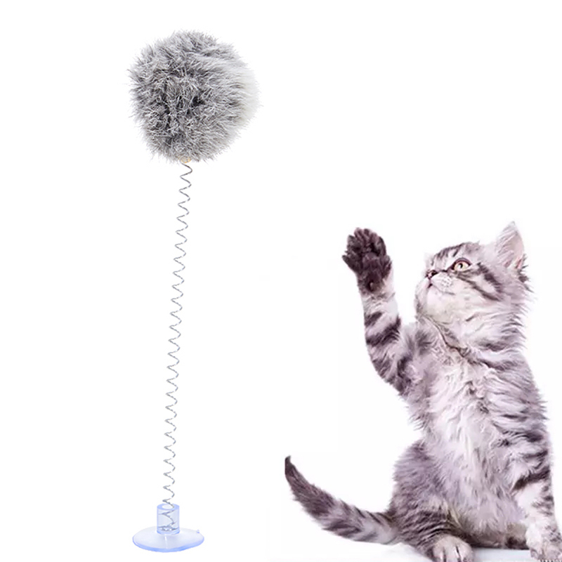 Tongkat Per PomPom Fluffy Cat Stick Toys - Mainan Kucing Bulu PomPom