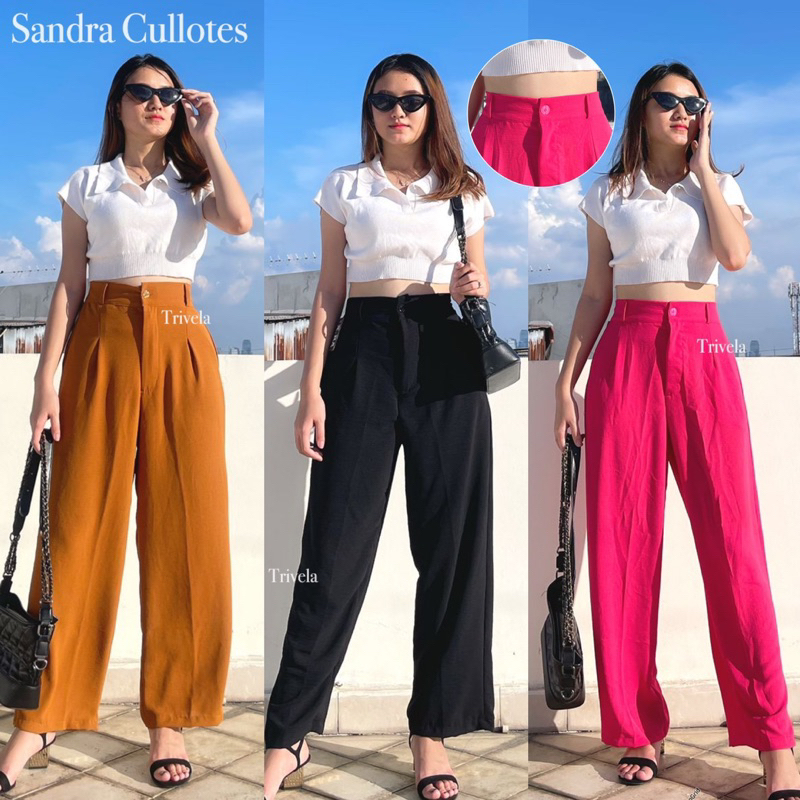 Kulot Loose Crinkle Button Sandra ( SJJ )