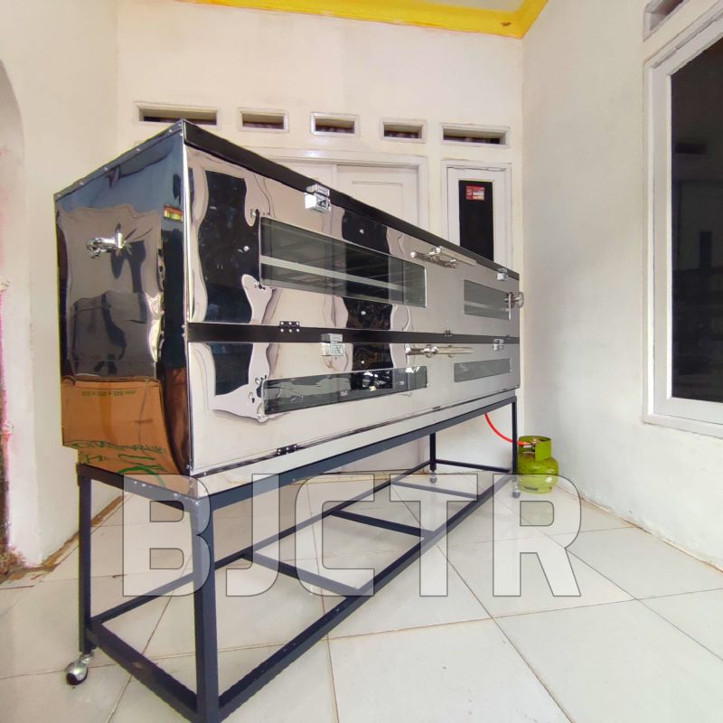 Oven Gas Stainless Steel 150x55x70 | 8 Loyang | Untuk Roti & Kue | Cocok Usaha UMKM |Oven Gas Besar 