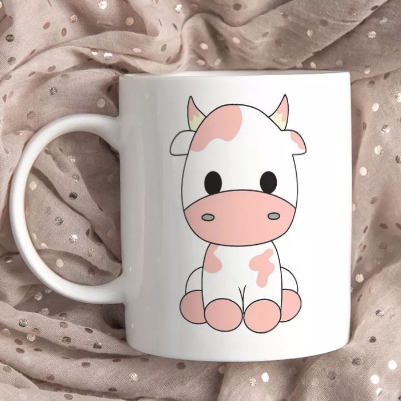 Mug Gelas Cangkir Sapi Lucu