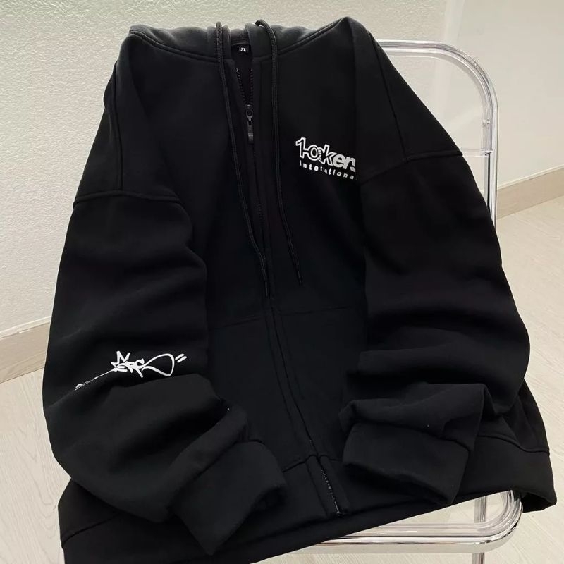 Sweater Jaket Hoodie OAKER Sweater Pria Wanita Oversize Korean Style