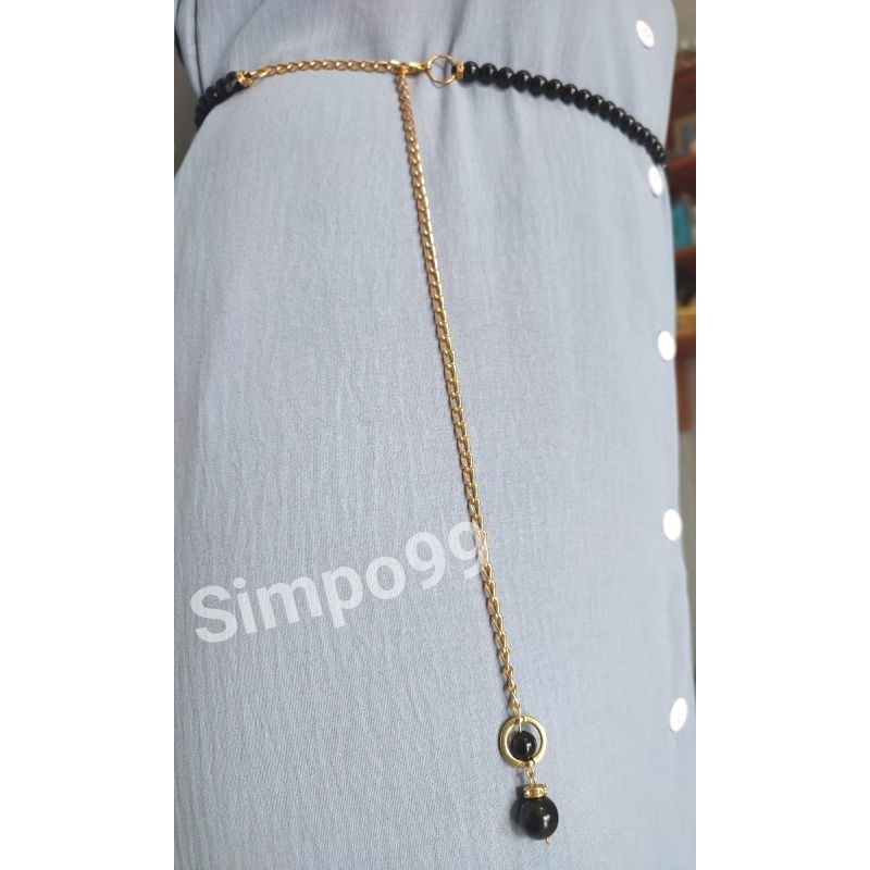 SMP99 - Ikat Pinggang Wanita Rantai Mutiara Nara / Ikat Pinggang Wanita / Ikat Pinggang Wanita Mutiara / Ikat Pinggang Mutiara Nara / Belt Mutiara / Gesper / Gesper Mutiara / Ikat Pinggang Korea / Flash Sale / Gesper Korea / Sabuk Mutiara / Sabuk