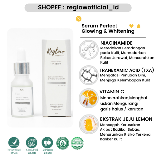 Bundling Reglow Night Cream + Serum Kulit Glowing Bebas Flek Hitam Best Combo dr Shindy Skincare Original Official