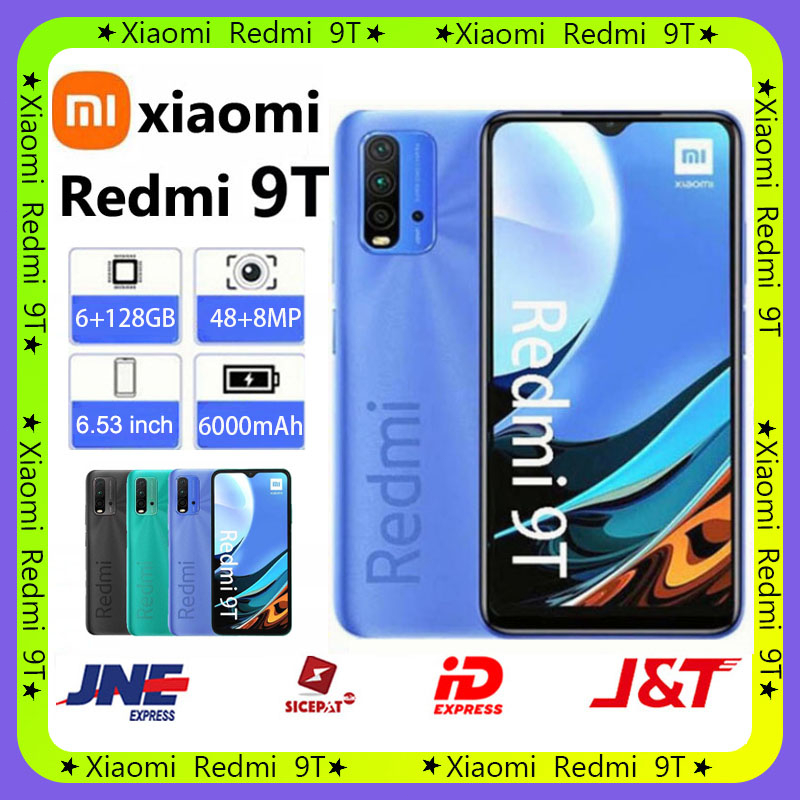 HP Xiaomi Redmi 9T RAM 6GB/128GB layar 6.53 inci 4G Baterai 6000mAh 48MP Garansi 1 Tahun